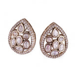Women's and Girls Youthful Oval Shape Gold Plated Drop Earring