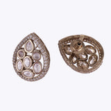 Women's and Girls Youthful Oval Shape Gold Plated Drop Earring