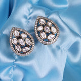 Women's and Girls Youthful Oval Shape Gold Plated Drop Earring