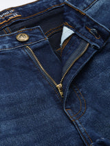 Men's Slim Straight Fit Solid Mid Rise Stretchable Jeans