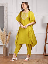 Women's Mustard 2 Pieces Set Kurta with Bottom