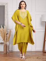 Women's Mustard 2 Pieces Set Kurta with Bottom