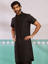 Men's Black Festive Ethnic Full Sleeves Kurta