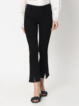 Women's Black High Rise Flared Jeans
