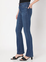 Women's Blue High Rise Flared Jeans