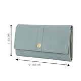 Women's Green Large 3 Fold Wallet