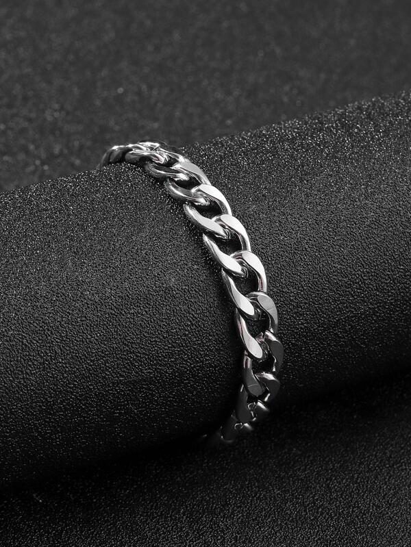 Men's Silver Classic Cuban Silver Bracelet