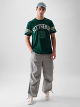 Men's Green Casual Printed Regular Fit Half Sleeves Tshirt