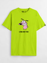 Men's Green Casual Printed Regular Fit Half Sleeves Tshirt