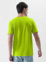 Men's Green Casual Printed Regular Fit Half Sleeves Tshirt
