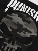 Men's Black Casual Printed Oversized Fit Half Sleeves Tshirt