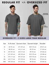Men's Yellow Casual Printed Oversized Fit Half Sleeves Tshirt