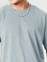 Men's Grey Casual Solid Oversized Fit Half Sleeves Tshirt
