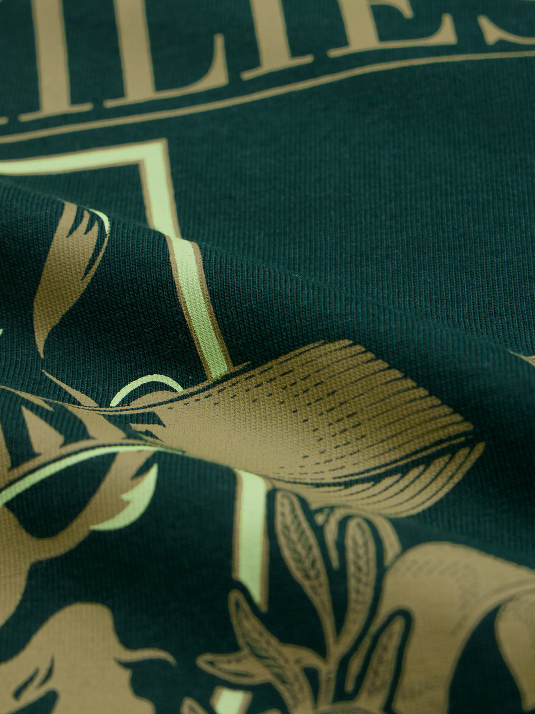 Men's Green Casual Printed Regular Fit Half Sleeves Tshirt