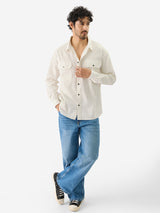 Men's Off White Casual Solid Regular Fit Full Sleeves Shirt