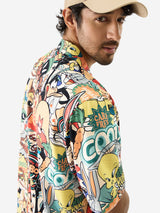Men's Multicolor Casual Printed Regular Fit Half Sleeves Shirt