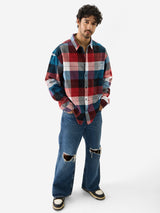 Men's Multicolor Casual Checkered Oversized Fit Full Sleeves Shirt