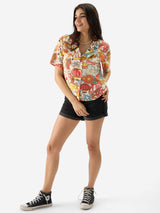 Women's Multicolor Casual Regular Fit Printed Half Sleeves Shirt