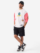 Men's White Round Neck Oversized Full Sleeve Tshirt