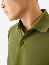 Men's Green Casual Solid Regular Fit Half Sleeves Polo Tshirt