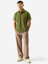 Men's Green Casual Solid Regular Fit Half Sleeves Polo Tshirt