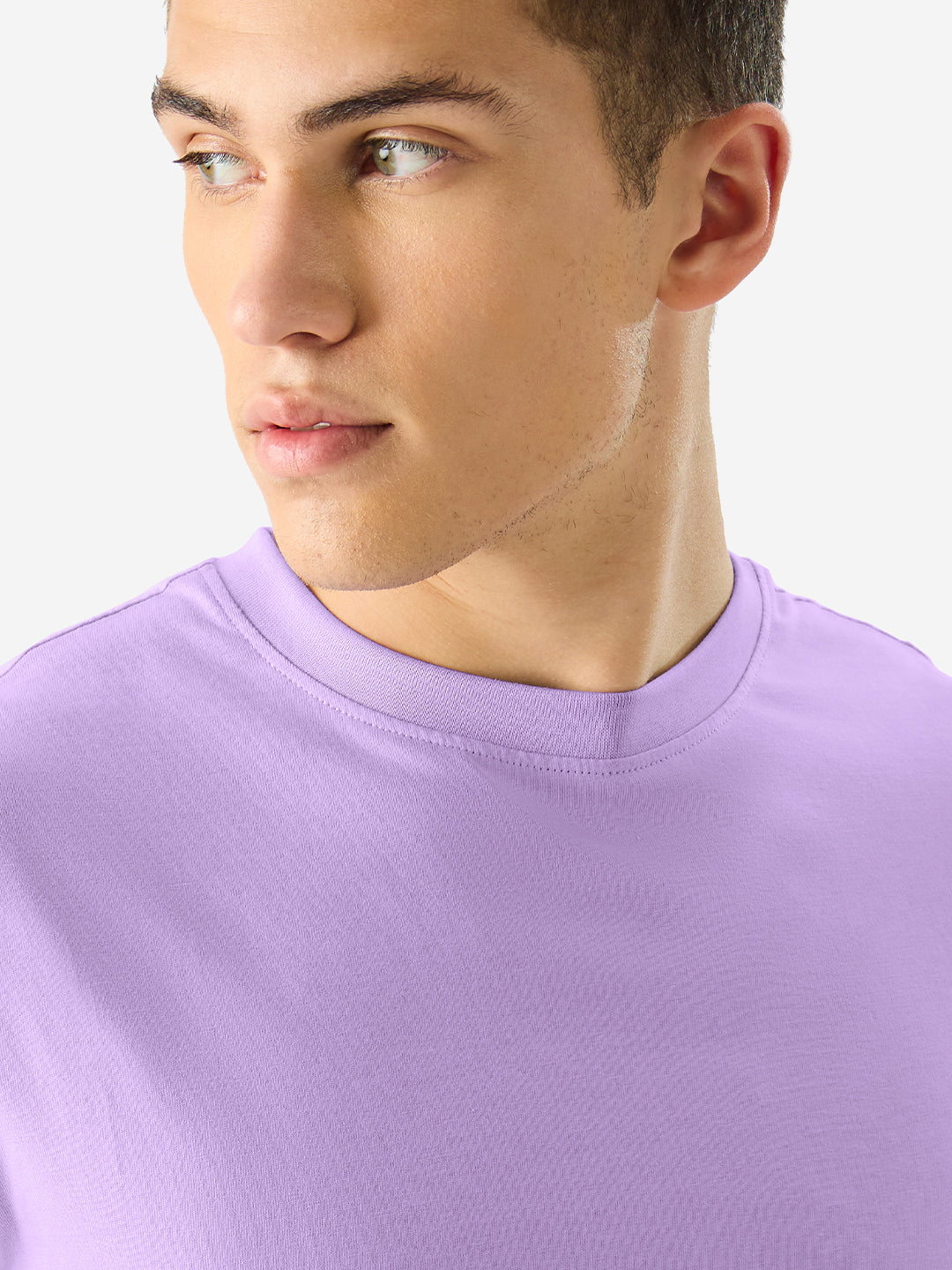 Men's Purple Casual Solid Regular Fit Half Sleeves Tshirt