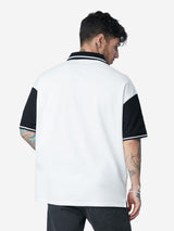Men's White Casual  Half Sleeves Polo Tshirt