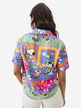 Women's Multicolor Casual Regular Fit Printed Half Sleeves Shirt