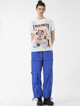 Women's White Knitted Casual Printed Regular Fit Half Sleeves Tshirt