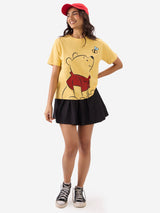 Women's Yellow Casual Regular Fit Graphic Half Sleeves Tshirt