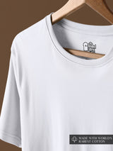 Men's White Casual Solid Regular Fit Half Sleeves Tshirt
