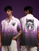 Men's Yellow Casual Printed Oversized Fit Half Sleeves Shirt