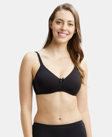 Women's Black Cotton Stretch Bra