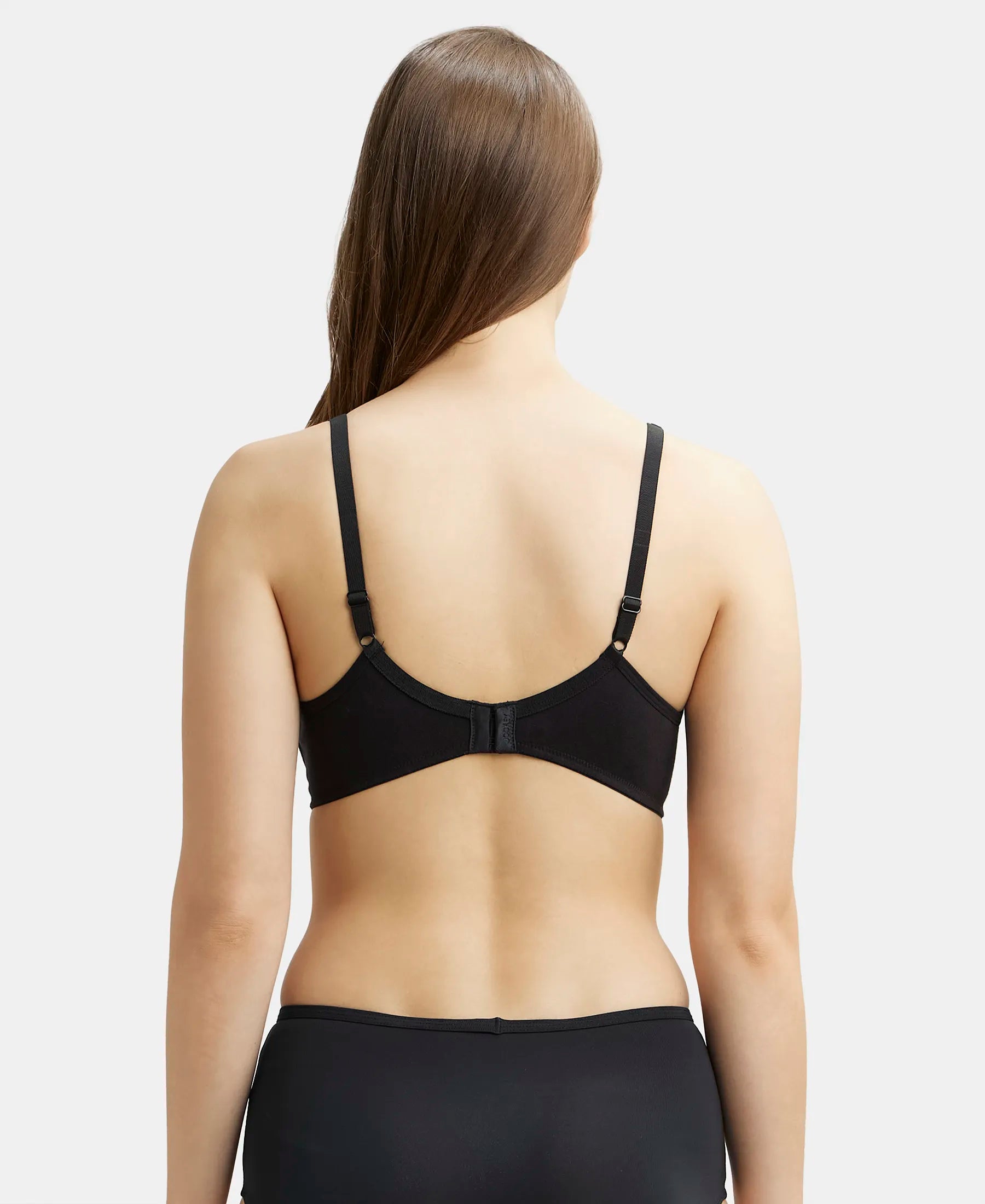 Women's Black Cotton Stretch Bra