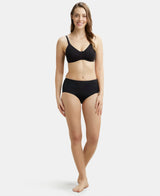 Women's Black Cotton Stretch Bra