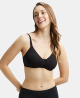 Women's Black Cotton Stretch Bra