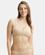 Women's Beige Cotton Stretch Bra
