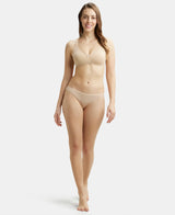 Women's Beige Cotton Stretch Bra