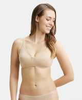 Women's Beige Cotton Stretch Bra