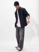 Men's Blue Casual Solid Regular Fit Full Sleeves Shirt