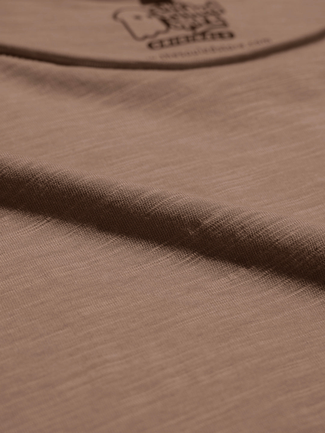 Men's Brown Casual Solid Regular Fit Half Sleeves Tshirt