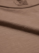 Men's Brown Casual Solid Regular Fit Half Sleeves Tshirt