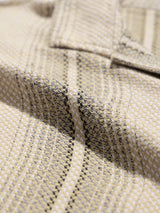 Men's Beige Casual Striped Regular Fit Half Sleeves Shirt