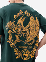 Men's Green Casual Graphic Half Sleeves Tshirt