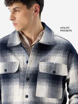 Men's Multicolor Casual Checked Full Sleeves Shacket