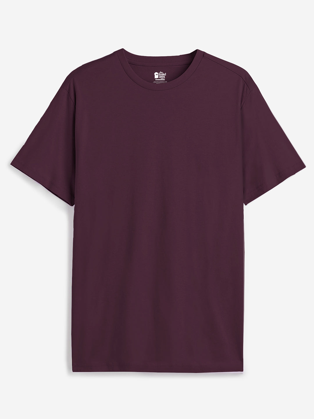 Men's Purple Casual Solid Regular Fit Half Sleeves Tshirt