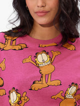 Women's Pink Casual Oversized Fit Printed Half Sleeves Tshirt