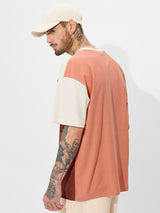 Men's Multicolor Casual Solid Oversized Fit Half Sleeves Tshirt