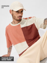 Men's Multicolor Casual Solid Oversized Fit Half Sleeves Tshirt