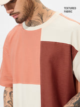 Men's Multicolor Casual Solid Oversized Fit Half Sleeves Tshirt
